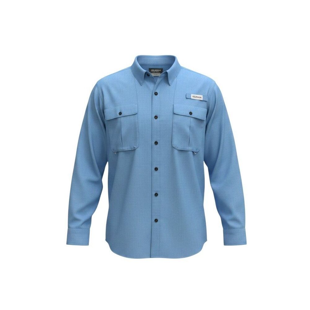 Magellan Outdoors Aransas Pass long-sleeve light blue fishing shirt XL NWOT